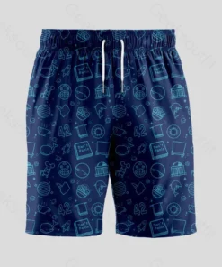 Alternative view of Galaxy Navy Geeky Drawstring Shorts
