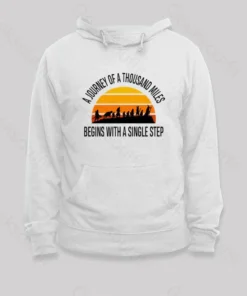 Alternative view of The Journey of a Thousand Miles Hoodie