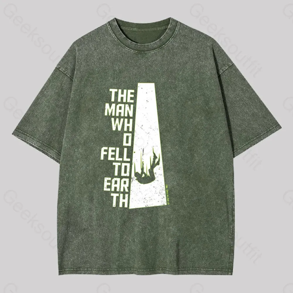 The Man Who Fell to Earth Geek Washed T-shirt - Image 4
