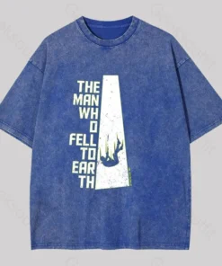 Alternative view of The Man Who Fell to Earth Geek Washed T-shirt
