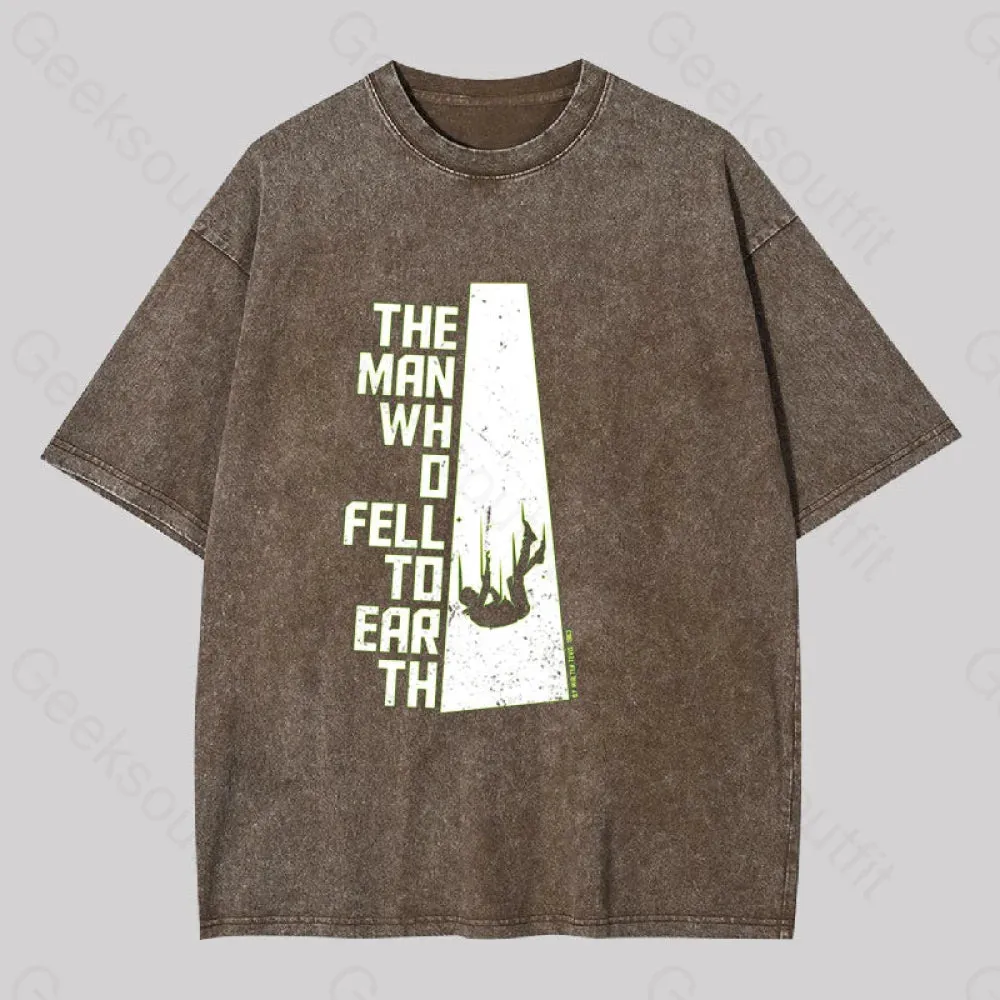 The Man Who Fell to Earth Geek Washed T-shirt - Image 5