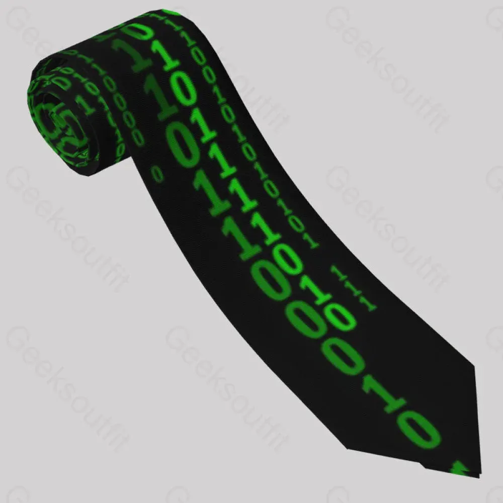 Follow the White Rabbit Black Green Design Art Geek Neckties