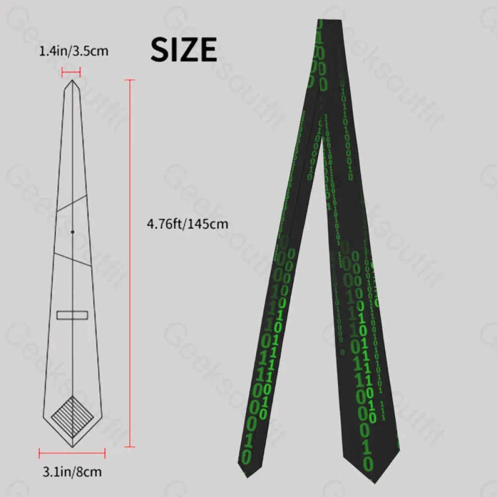 Follow the White Rabbit Black Green Design Art Geek Neckties - Image 3