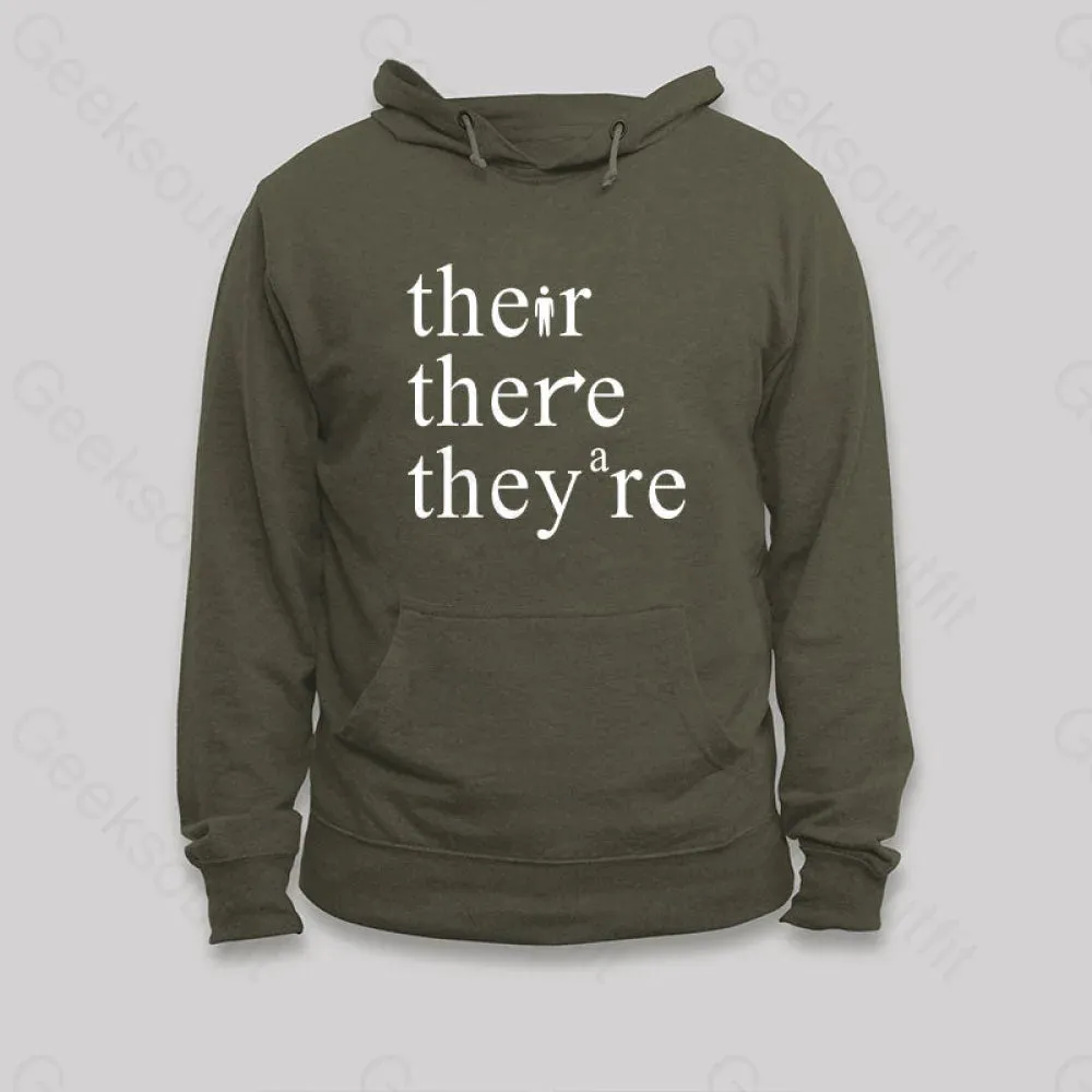 There Their They're Funny Grammar Hoodie - Image 5
