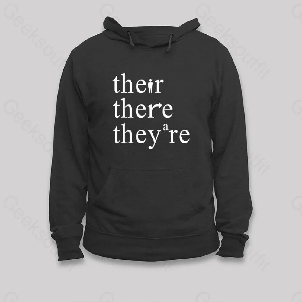 There Their They're Funny Grammar Hoodie - Image 2