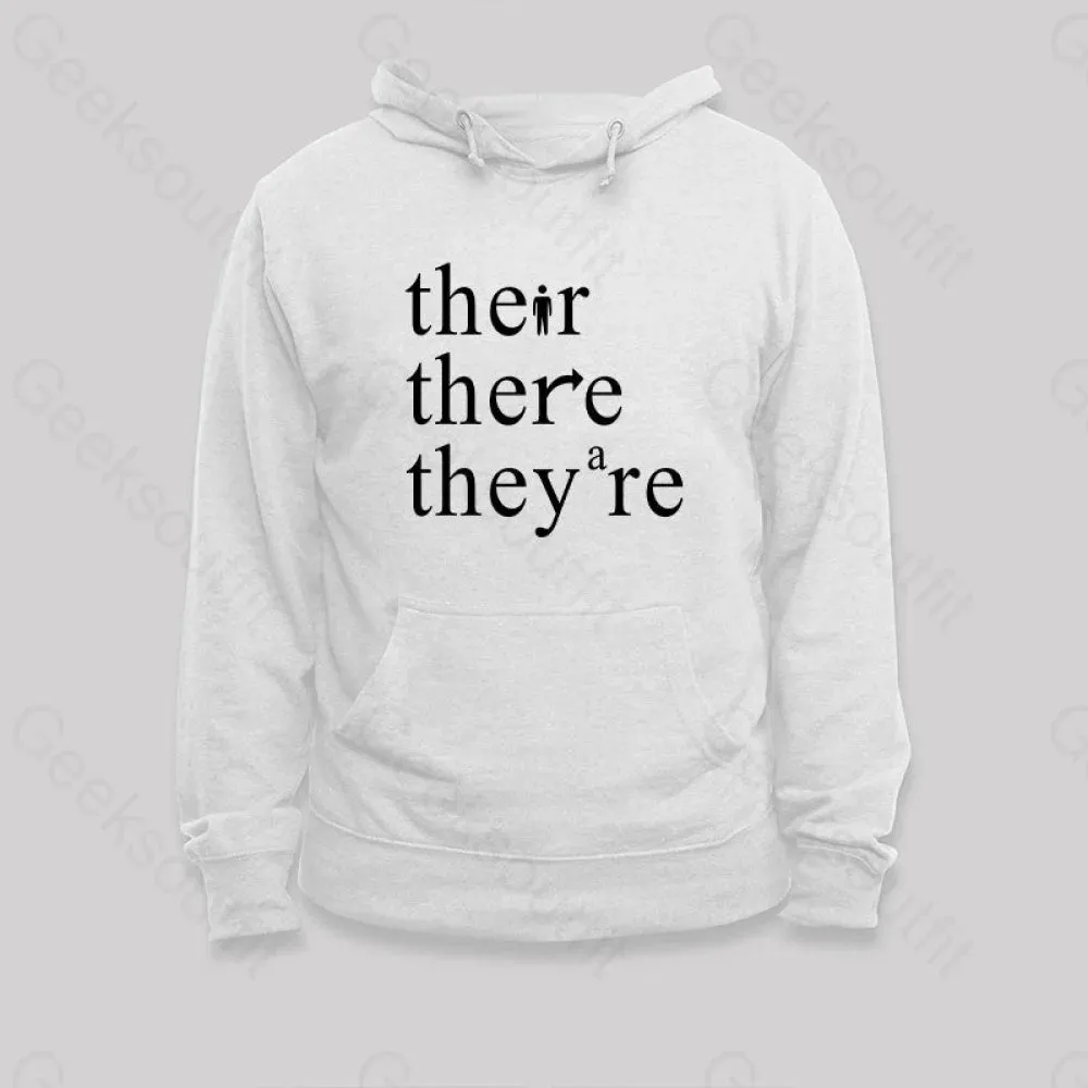 There Their They're Funny Grammar Hoodie - Image 3