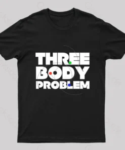 Alternative view of Three Body Problem Space Geek T-Shirt
