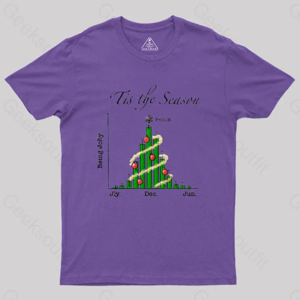Tis the Season Bar Graph Geek T-Shirt - Image 4