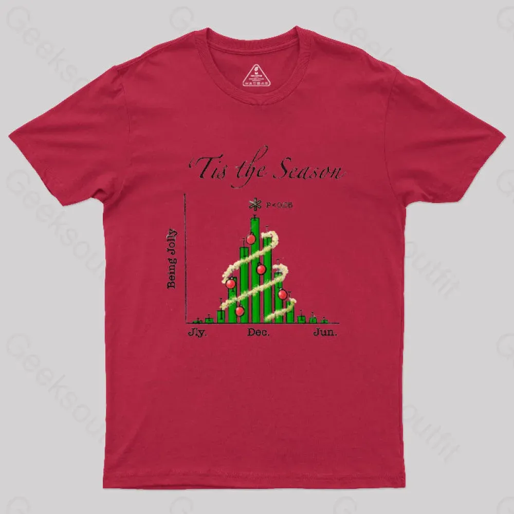 Tis the Season Bar Graph Geek T-Shirt - Image 3