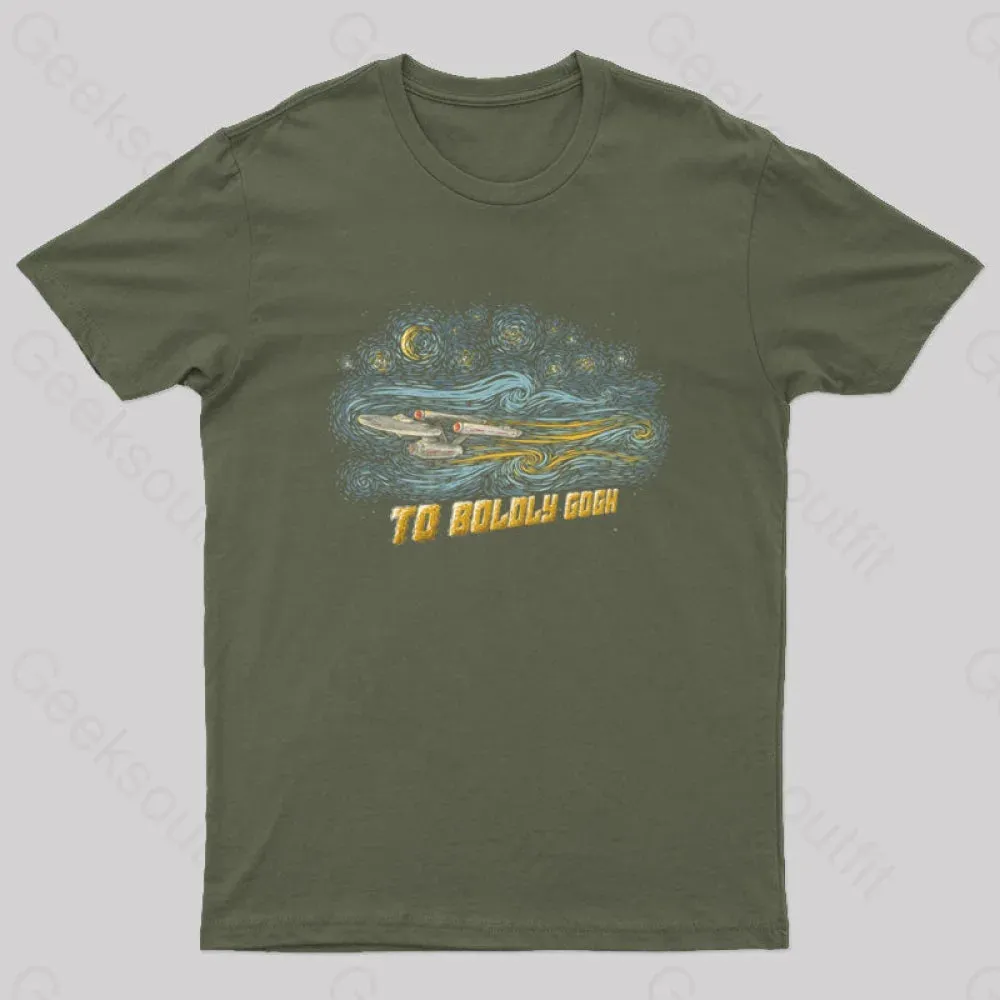 To Boldly Gogh Nerd T-Shirt - Image 3