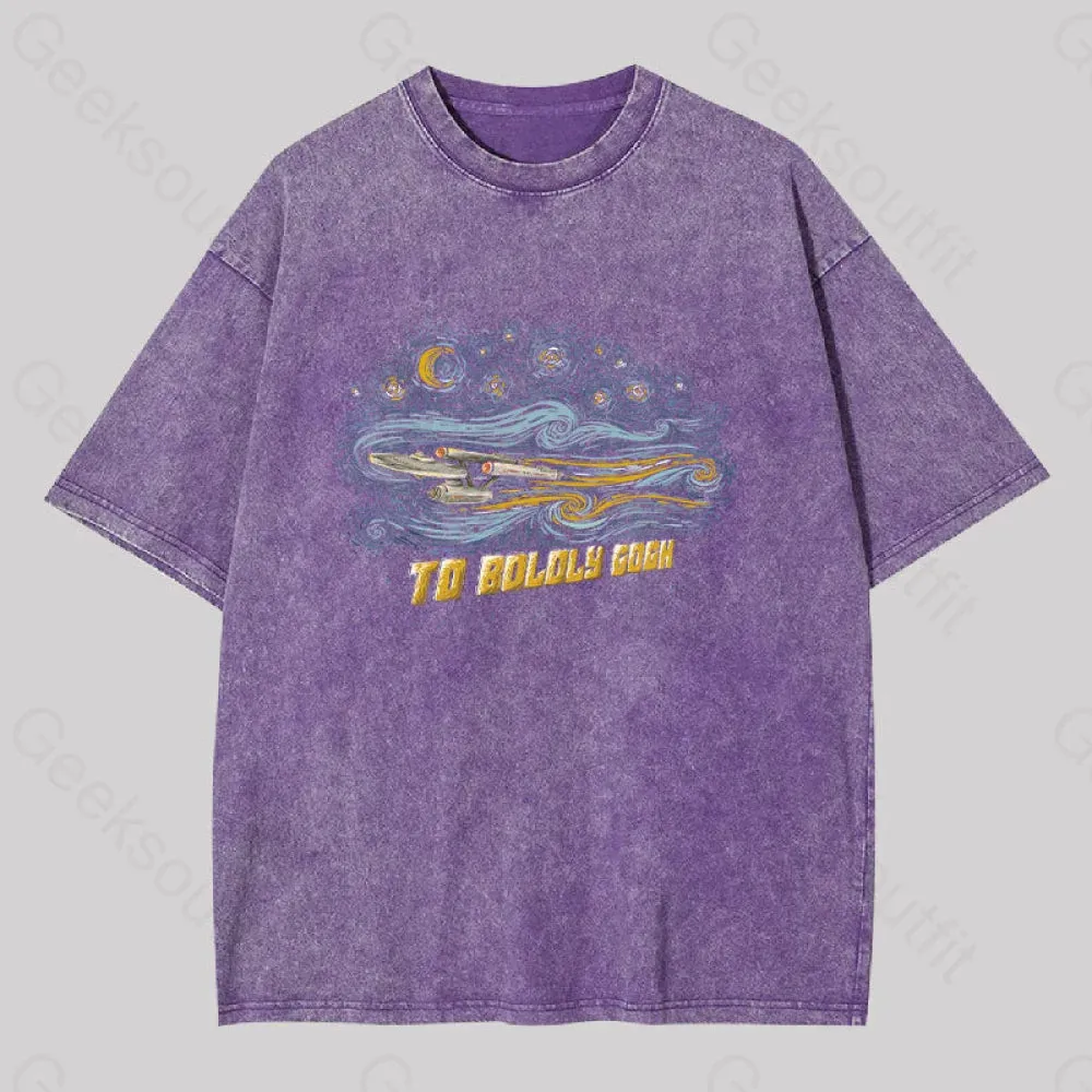 To Boldly Gogh Washed T-shirt - Image 6