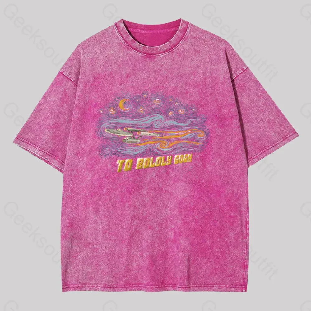 To Boldly Gogh Washed T-shirt - Image 7