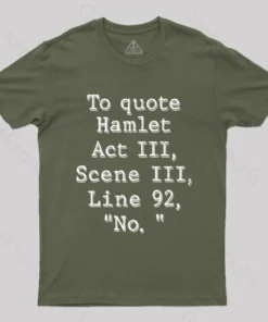 Alternative view of To Quote Hamlet Nerd T-Shirt