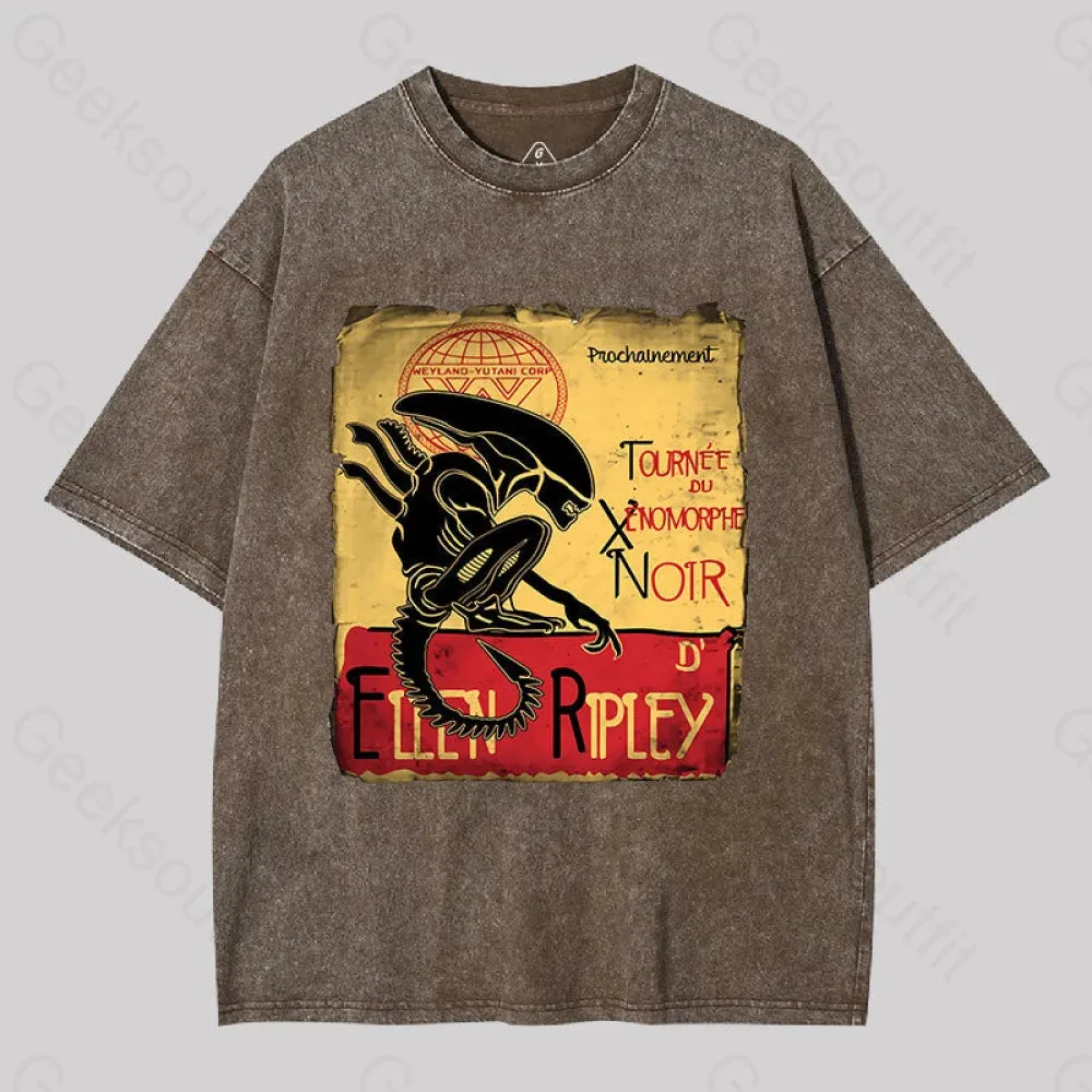 Tournee Du Xenomorphe Doir Washed T-shirt - Image 2