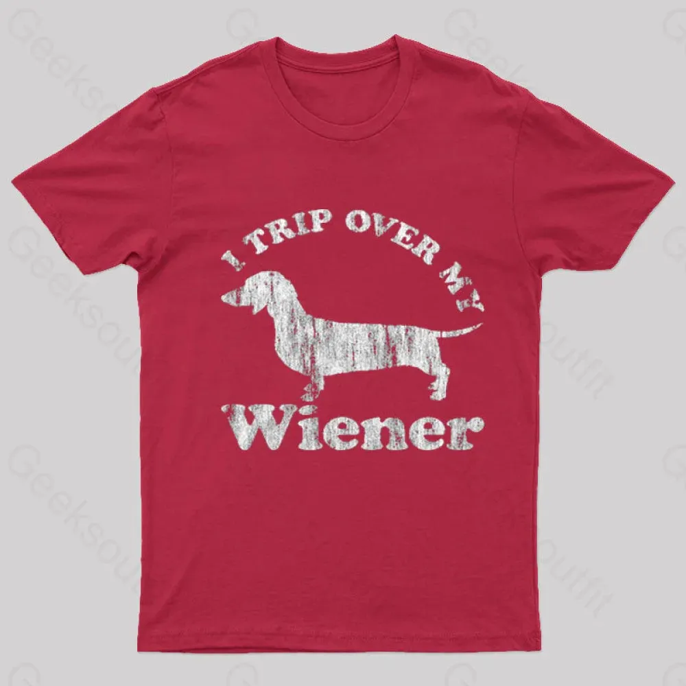 Trip Over My Wiener Nerd T-Shirt - Image 5