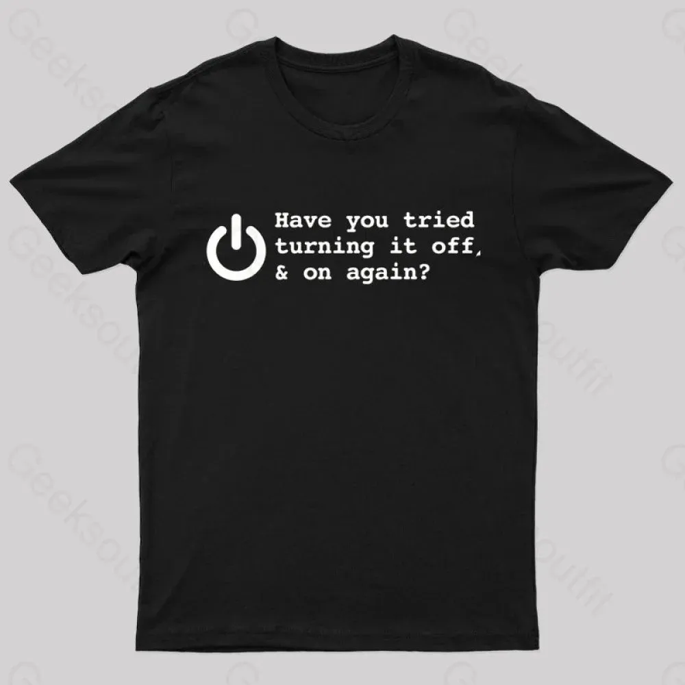 Try Turn Off Nerd T-Shirt - Image 2