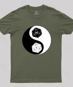 Alternative view of Twenty Sided Dice Tattoo T-Shirt