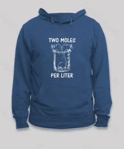 Alternative view of Two Moles Per Liter Hoodie