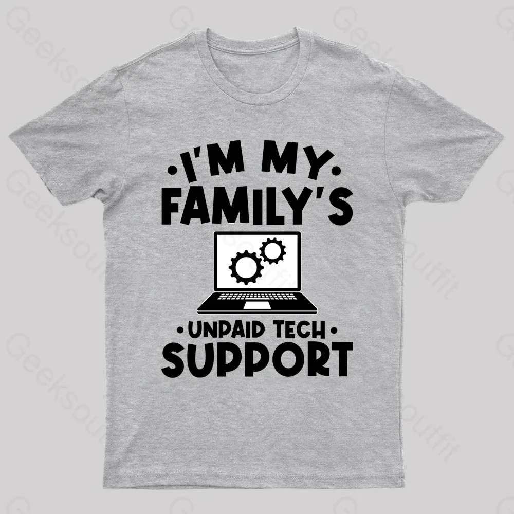 Unpaid Tech Support Geek T-Shirt - Image 5