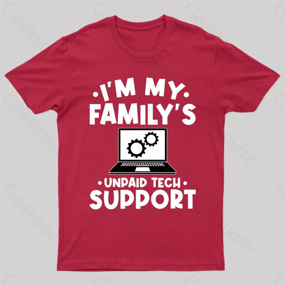 Unpaid Tech Support Geek T-Shirt - Image 4