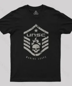 Alternative view of UNSC Marine Corps Geek T-Shirt