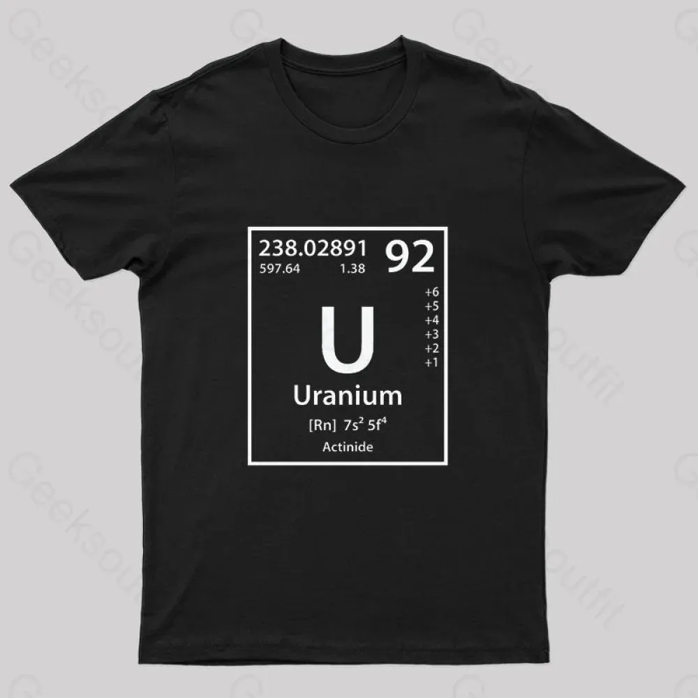 Uranium Element Nerd T-Shirt - Image 2