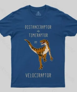 Alternative view of Velociraptor = Distanceraptor / Timeraptor T-shirt