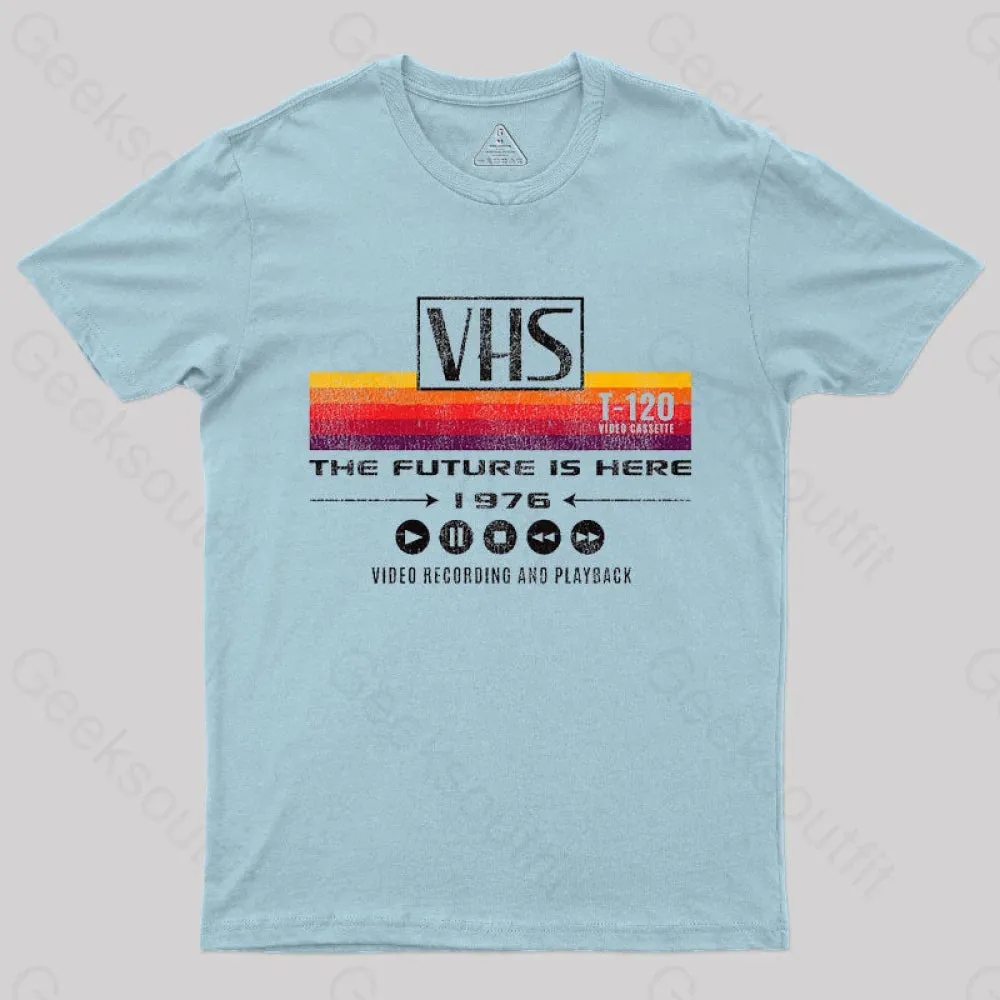 VHS The Future Is Here 1976 T-Shirt - Image 5