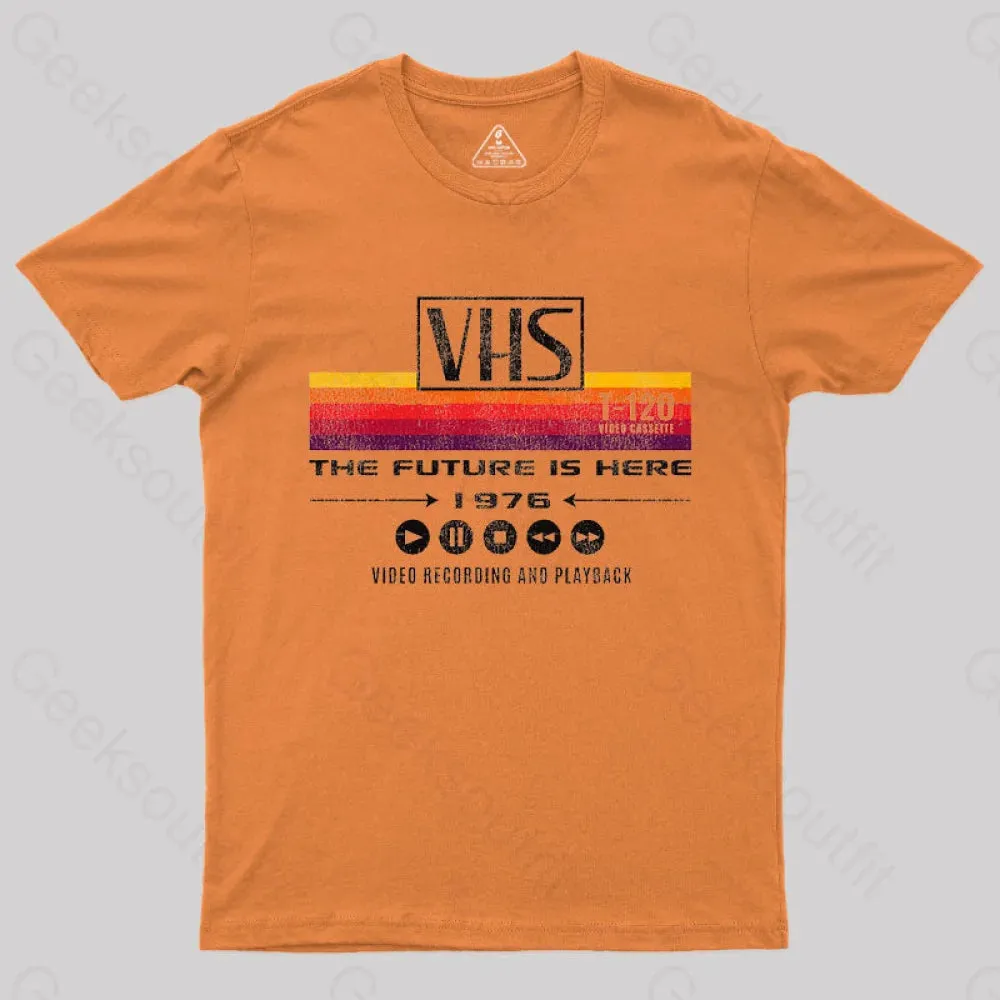VHS The Future Is Here 1976 T-Shirt - Image 3