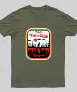 Alternative view of Visit Hawkins Indiana Nerd T-Shirt