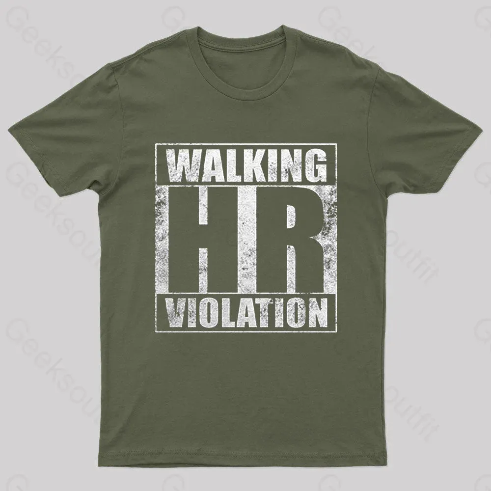 Walking Hr Violation Geek T-Shirt - Image 3