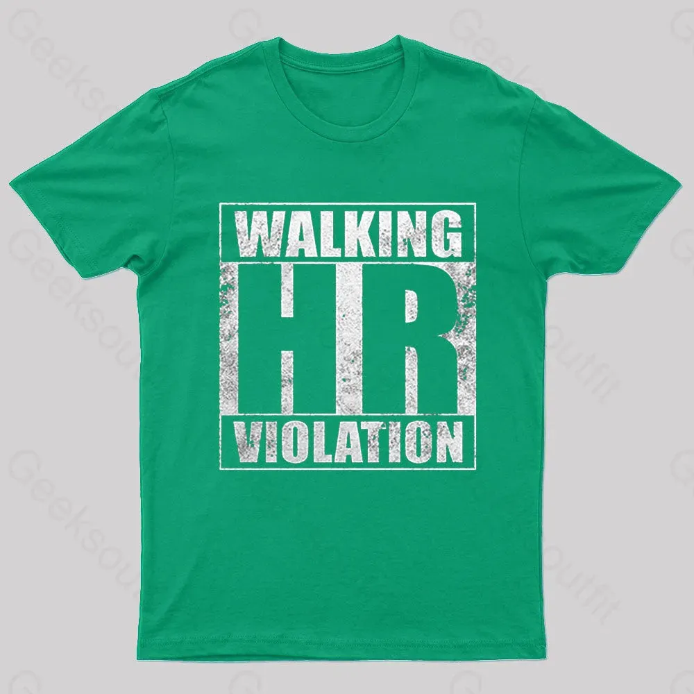Walking Hr Violation Geek T-Shirt - Image 4