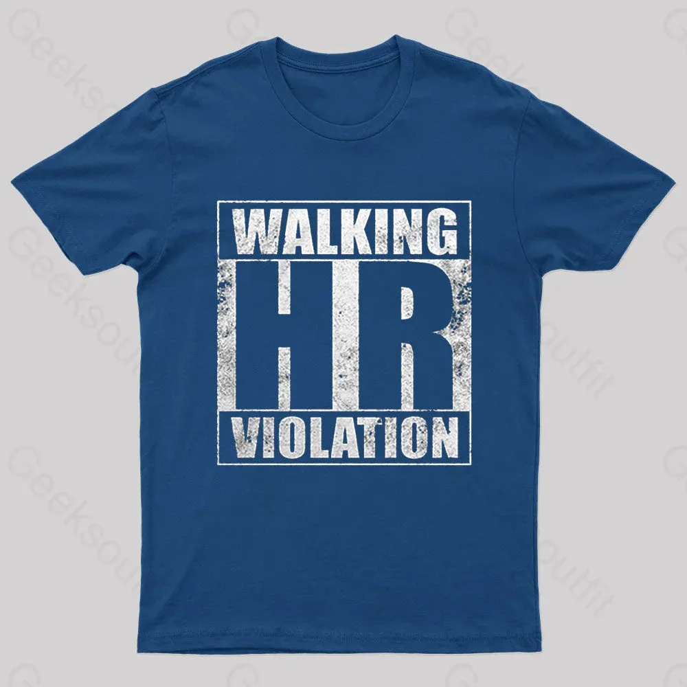 Walking Hr Violation Geek T-Shirt - Image 2