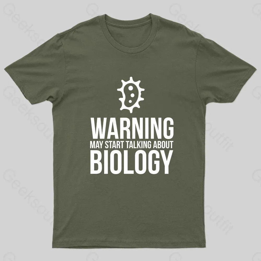 Warning May Start Talking Biology Nerd T-Shirt - Image 3