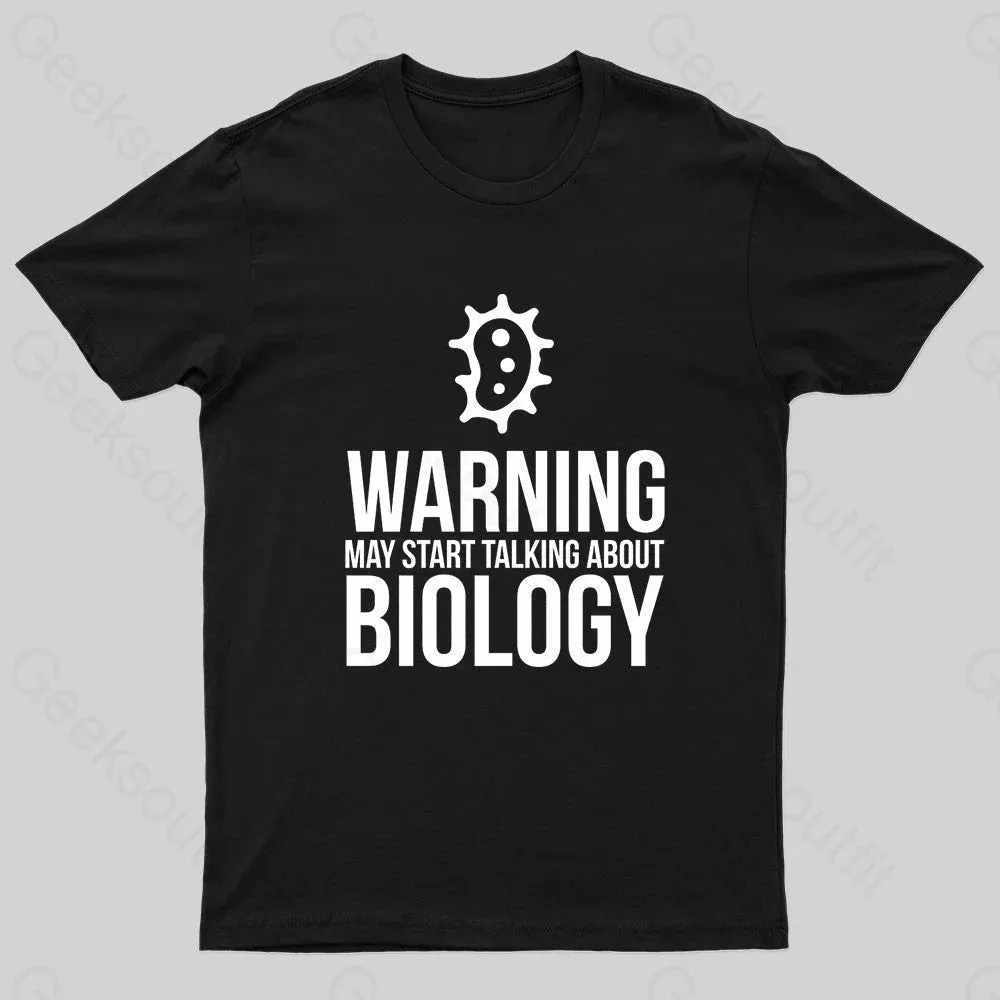 Warning May Start Talking Biology Nerd T-Shirt - Image 2