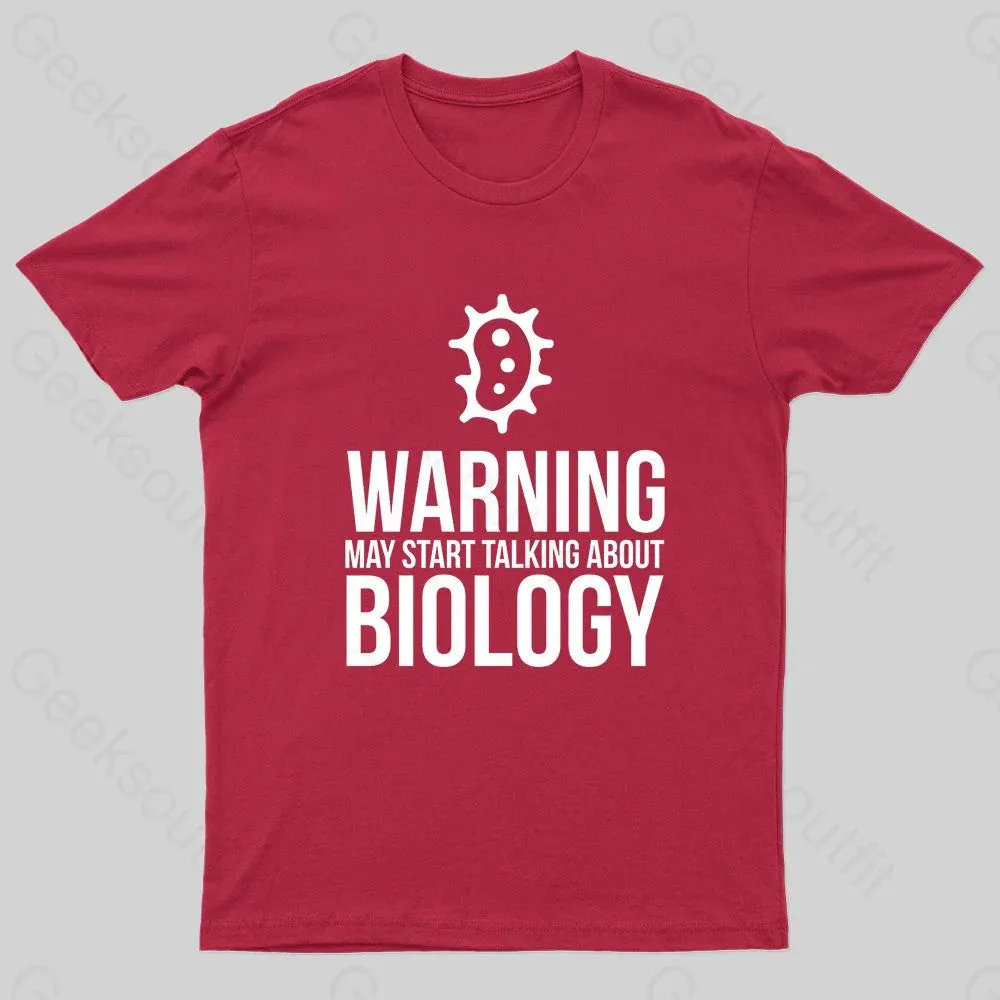 Warning May Start Talking Biology Nerd T-Shirt - Image 4