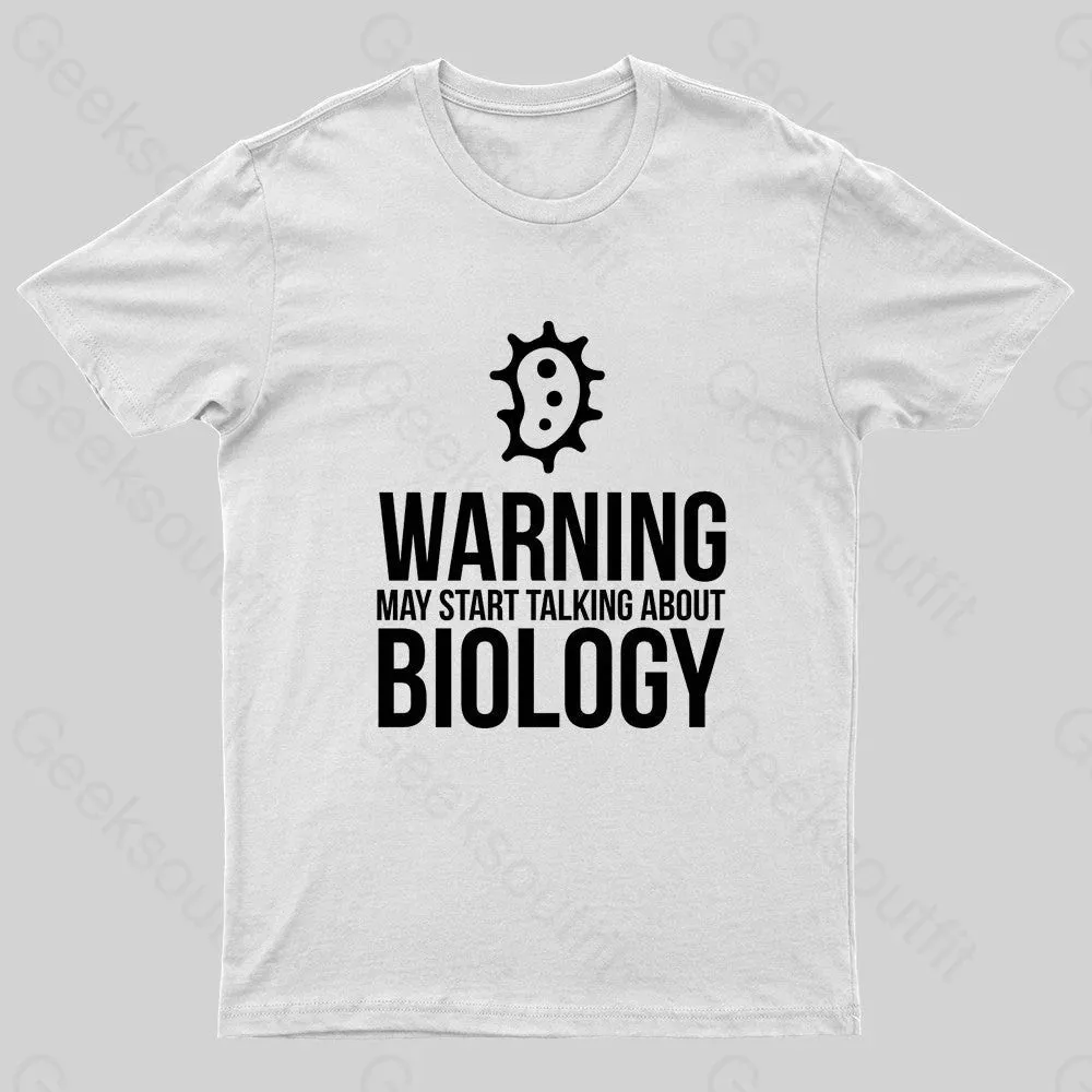 Warning May Start Talking Biology Nerd T-Shirt - Image 8