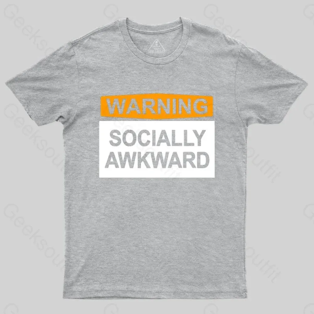 Warning Socially Awawkad Classic T-Shirt - Image 5