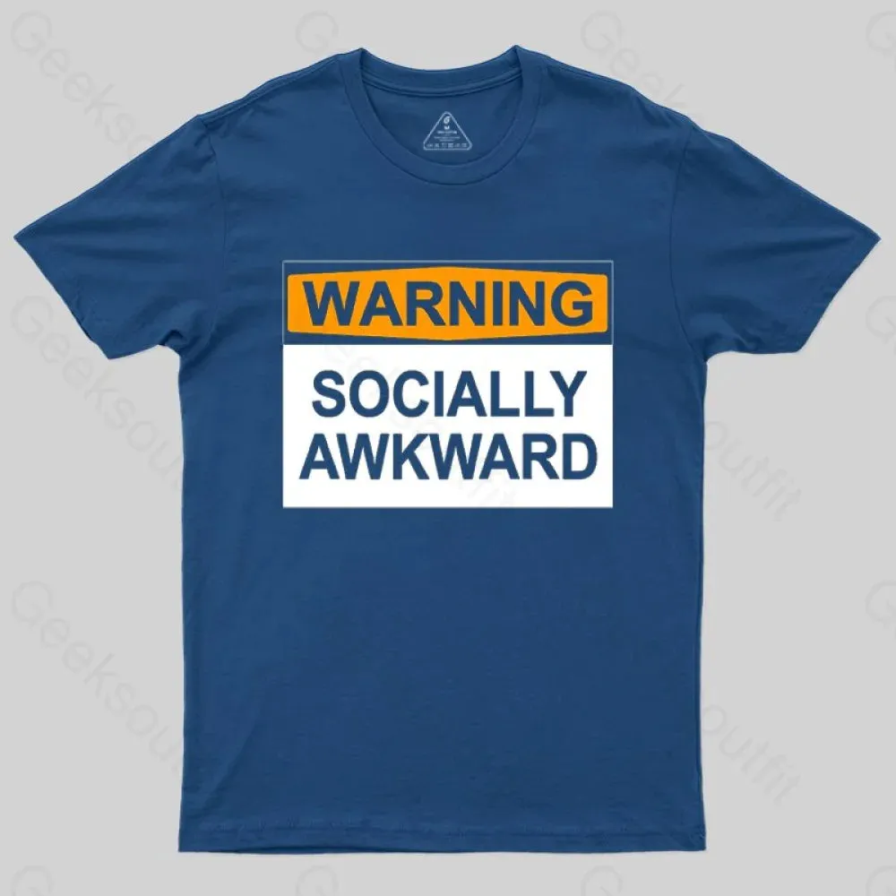 Warning Socially Awawkad Classic T-Shirt - Image 3