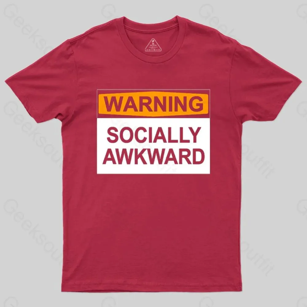 Warning Socially Awawkad Classic T-Shirt - Image 7