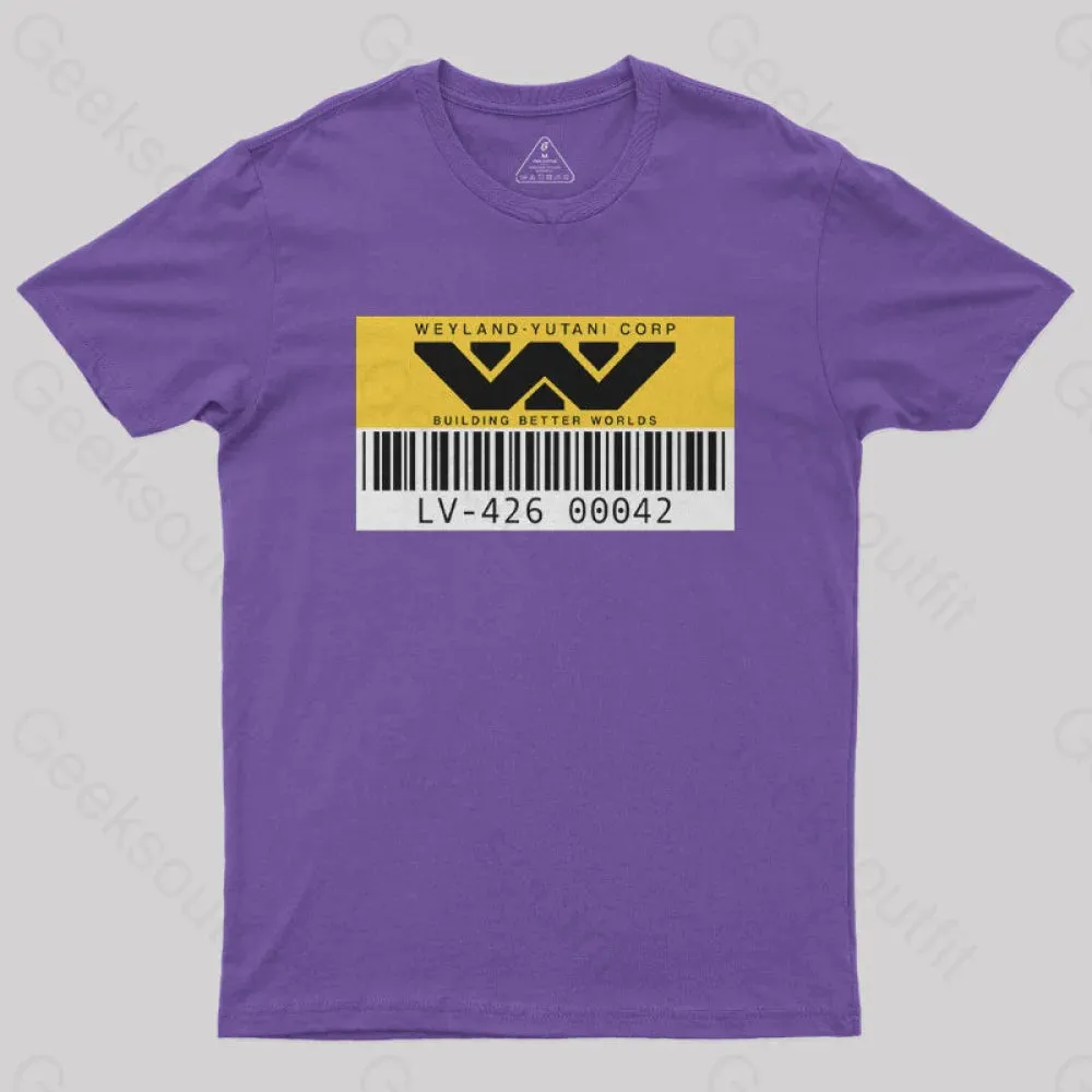 Weyland Yutani Asset tag Geek T-Shirt - Image 7