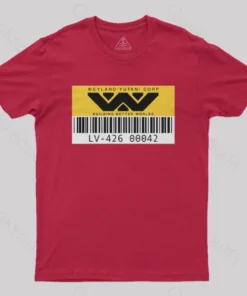 Alternative view of Weyland Yutani Asset tag Geek T-Shirt
