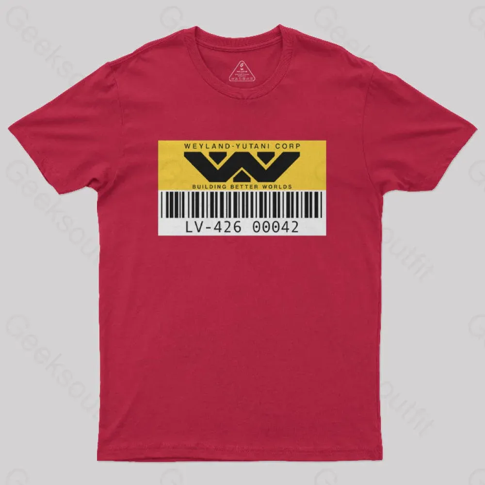 Weyland Yutani Asset tag Geek T-Shirt - Image 2