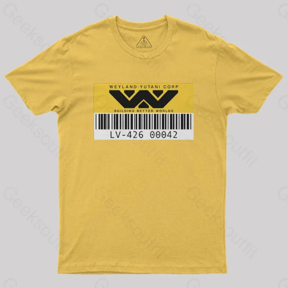 Weyland Yutani Asset tag Geek T-Shirt - Image 9