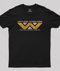 Alternative view of Weyland yutani Corp Nerd T-Shirt