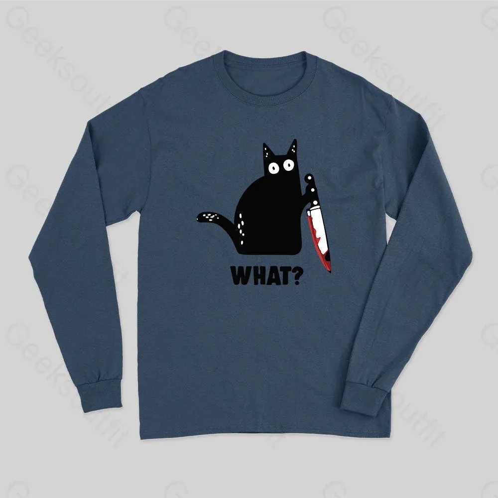 What Cat Funny Long Sleeve T-Shirt - Image 2
