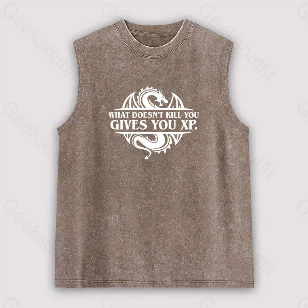What Doesnt Kill You Give You Experience Unisex Washed Tank - Image 3
