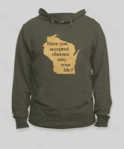 Alternative view of Wisconsin Cheese Pun Hoodie