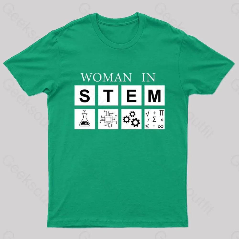 Woman in Stem Geek T-Shirt - Image 5
