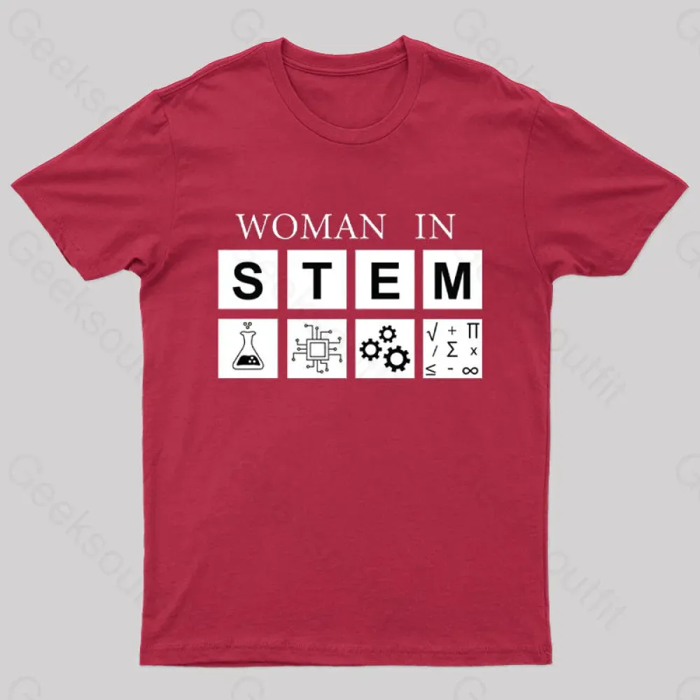 Woman in Stem Geek T-Shirt - Image 2